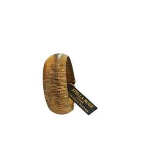 STELLA ROSA London Woman Fine Gold Plated Statement Chunky Cobra Bangle Bracelet